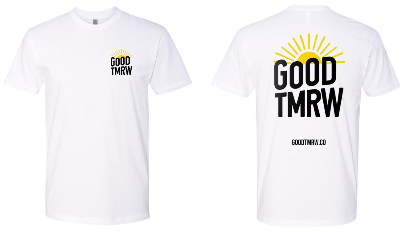 GOOD TMRW Premium Soft T-Shirt – Crisp White with Bold Logo