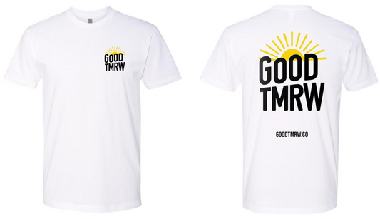 GOOD TMRW Premium Soft T-Shirt – Crisp White with Bold Logo
